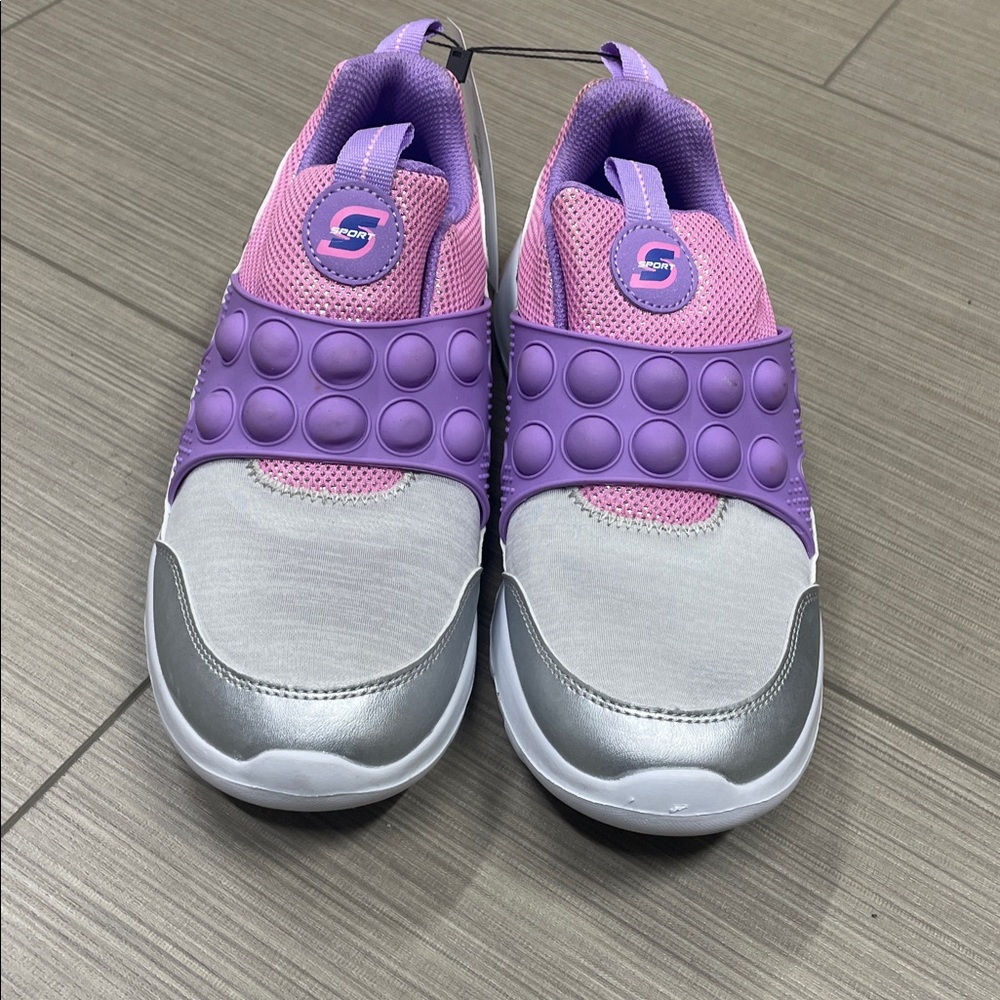 Skechers Pink and Purple Slip-On Shoes